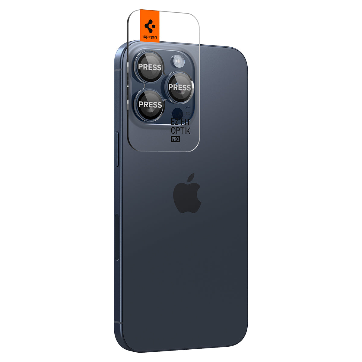 Spigen Glass tR EZ Fit Optik Pro 2 Pack, blue titanium - iPhone 15 Pro/15 Pro Max