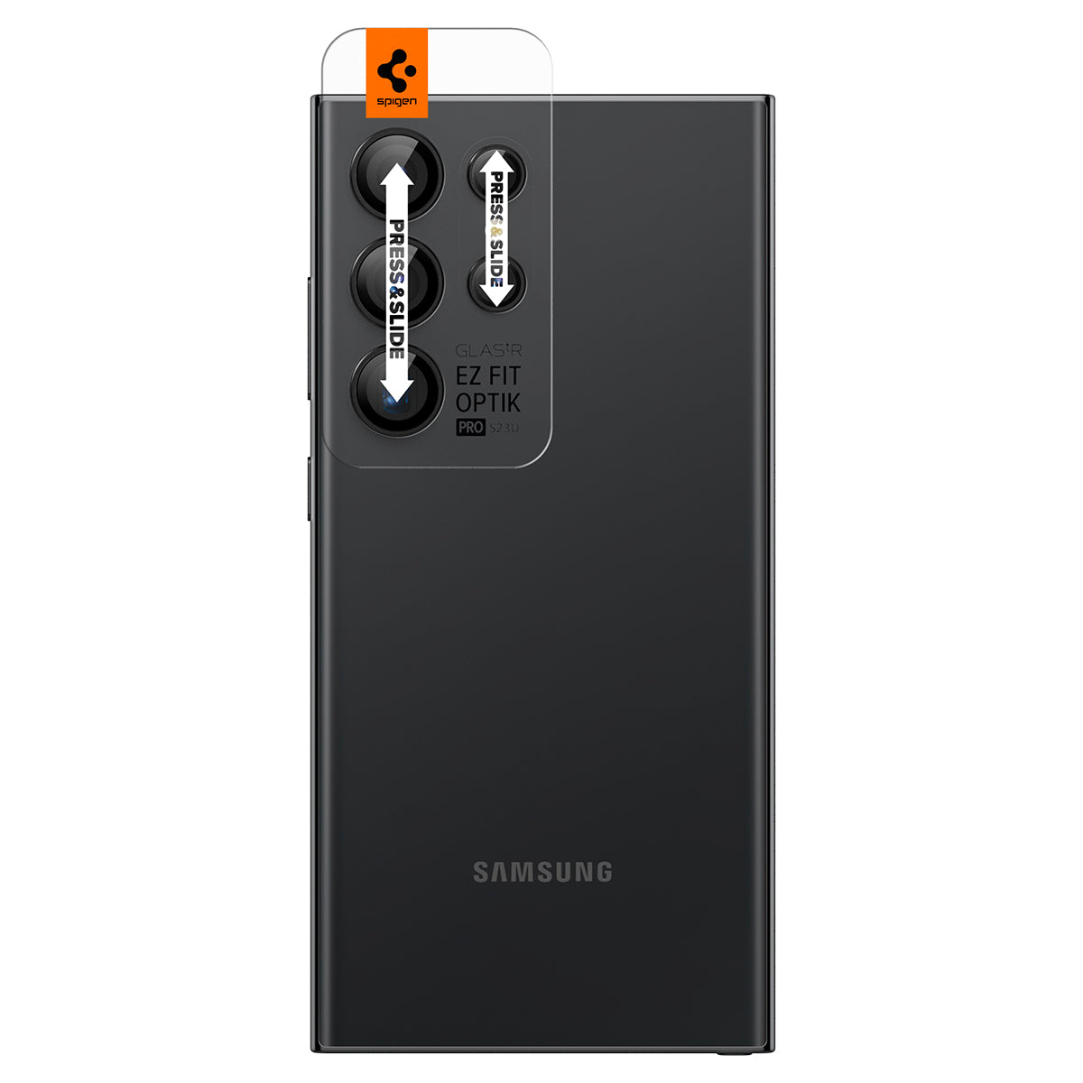 Spigen Glass tR EZ Fit Optik Pro 2 Pack, black - Samsung Galaxy S24 Ultra