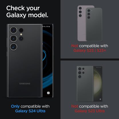 Spigen Glass tR EZ Fit Optik Pro 2 Pack, black - Samsung Galaxy S24 Ultra