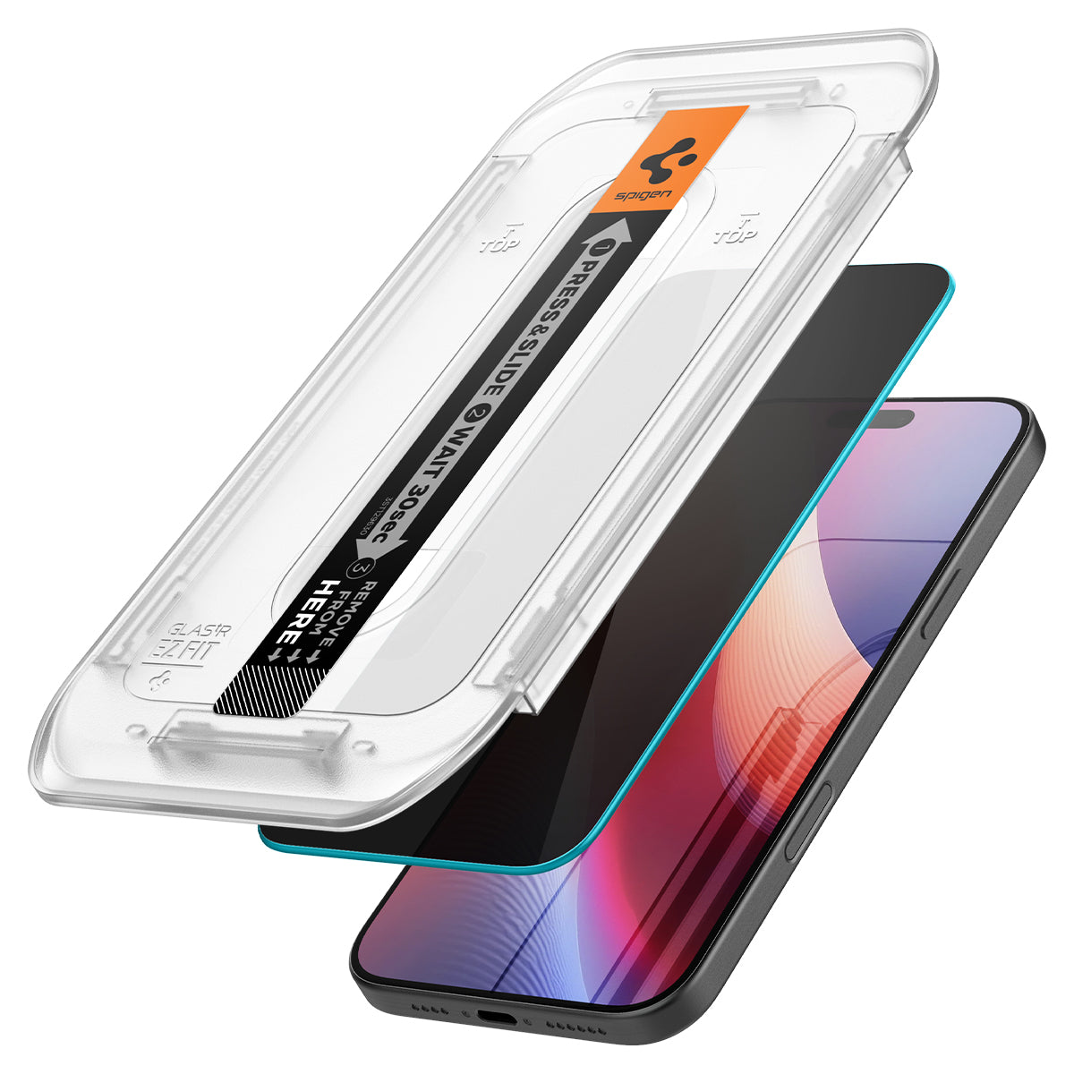 Spigen Glass tR EZ Fit (Privacy) 2 Pack, transparency - iPhone 16 Pro Max