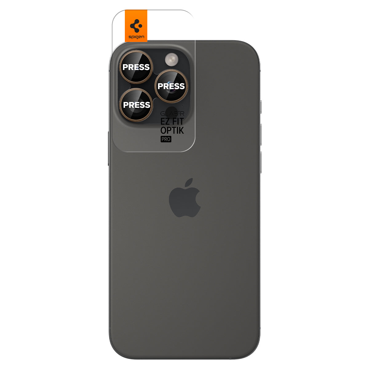 Spigen Glass tR EZ Fit Optik Pro 2 Pack, desert titanium - iPhone 16 Pro/Pro Max