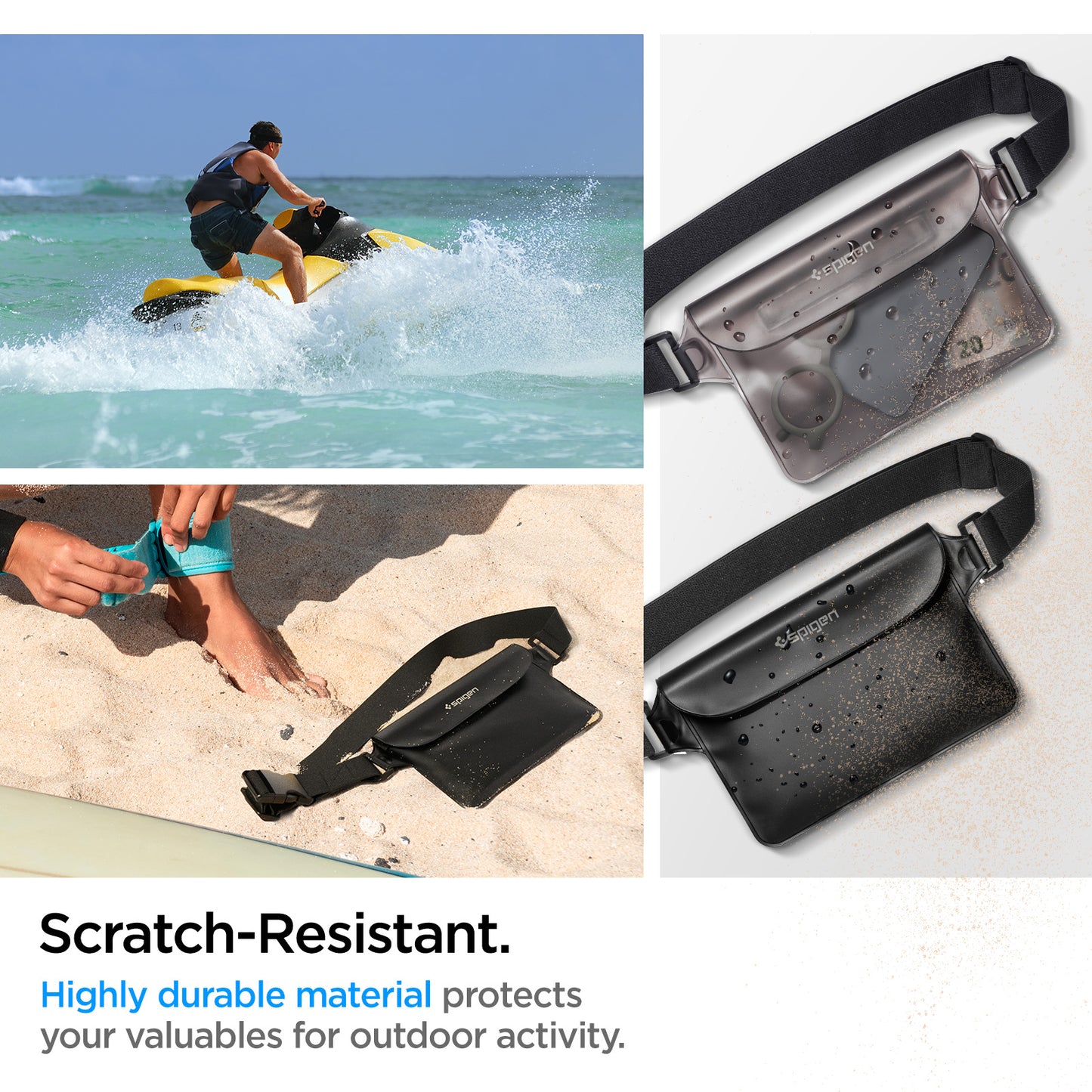 Spigen Aqua Shield WaterProof Waist Bag A620 1 Pack, black