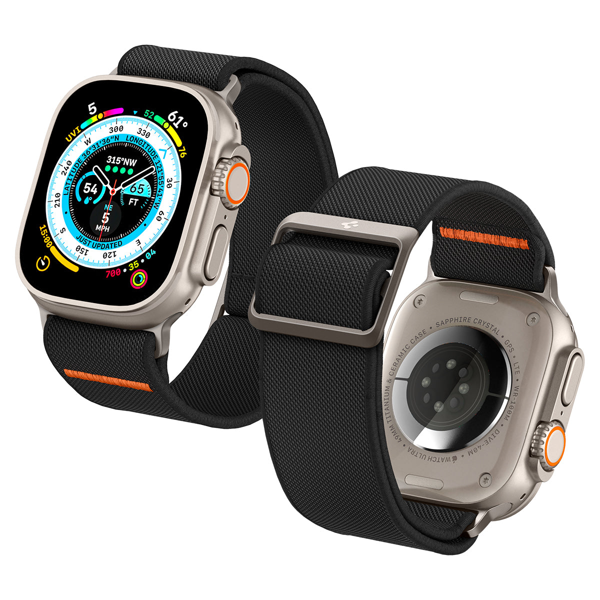 Spigen Lite Fit Ultra, black - Apple Watch 49mm/45mm/44mm/42mm