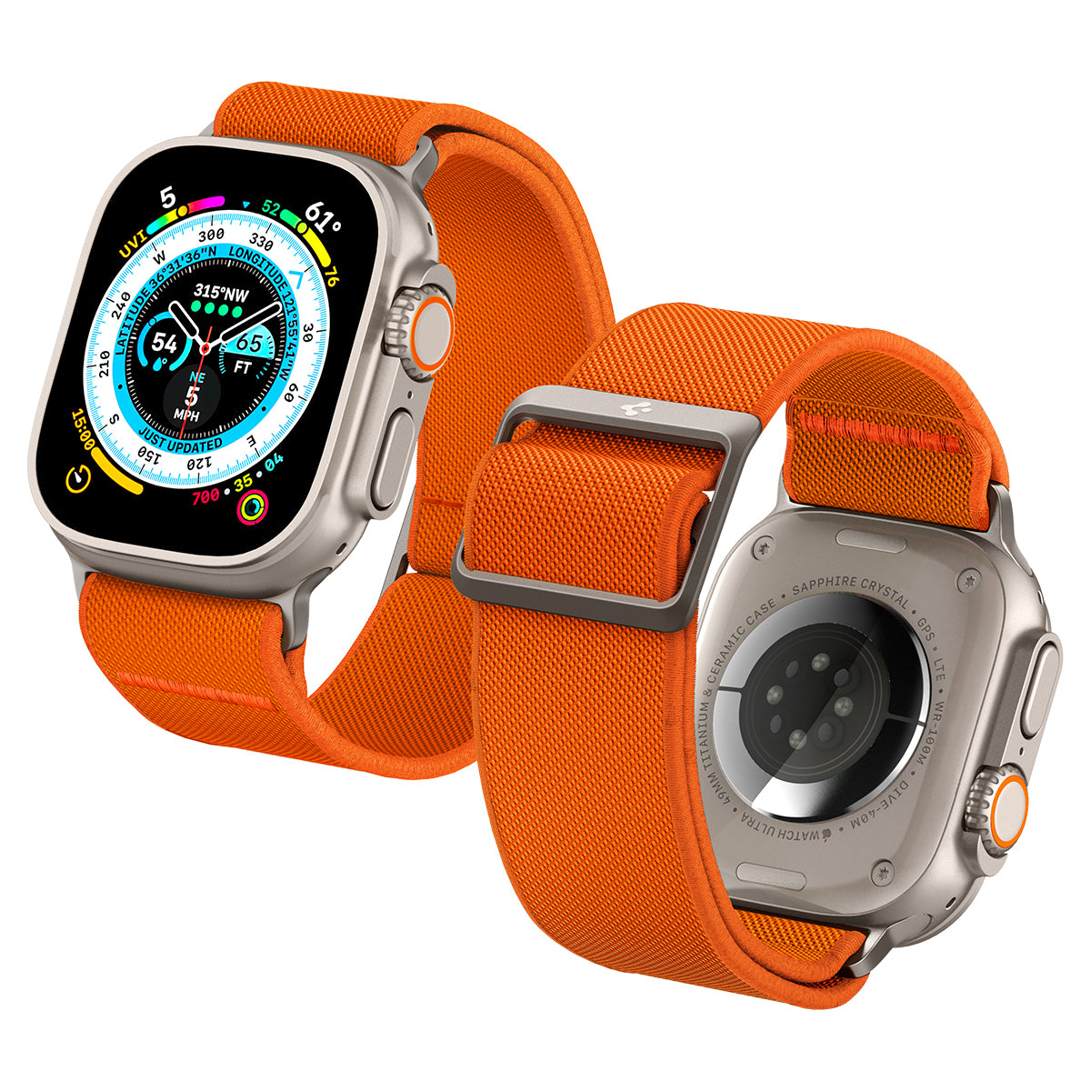 Spigen Lite Fit Ultra, orange - Apple Watch 49mm/45mm/44mm/42mm