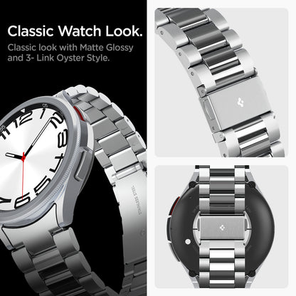 Spigen Modern Fit 316L Band, silver - Samsung Galaxy Watch6 Classic 47mm