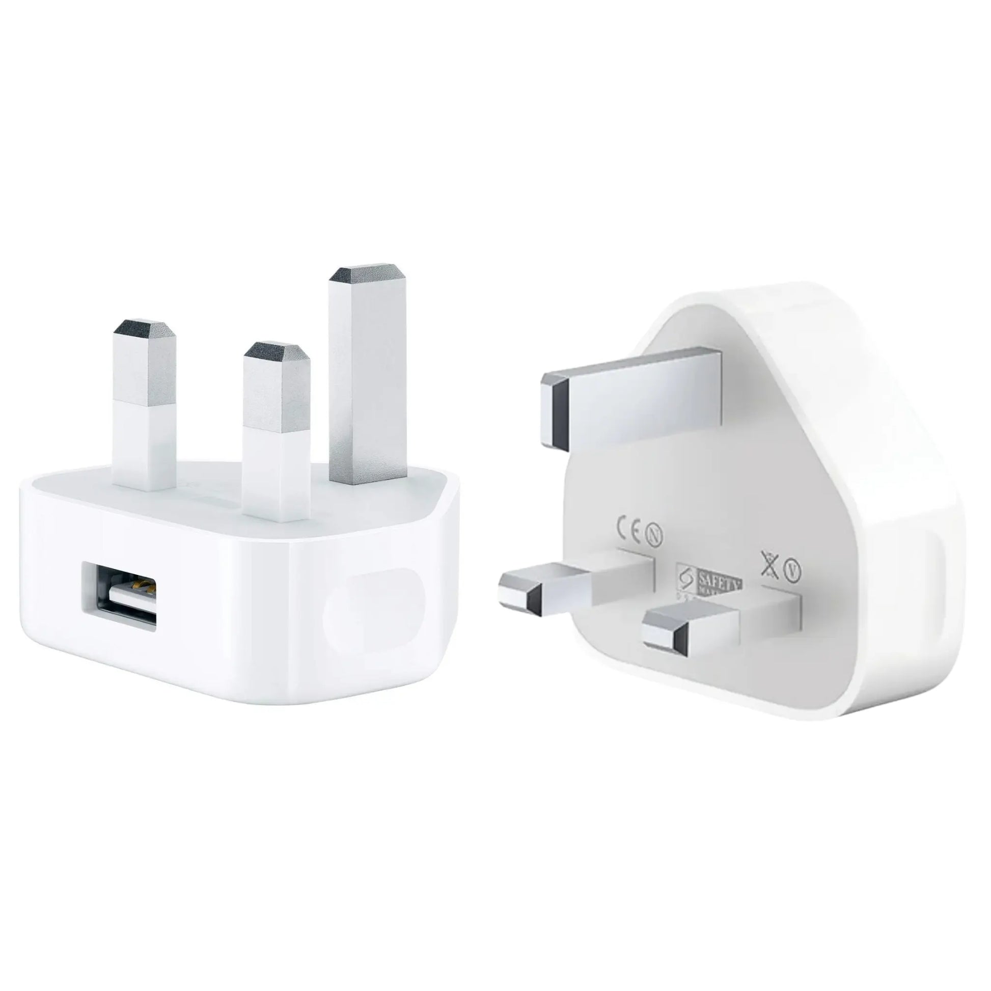 Das Bild zeigt das Apple MD812 Ladegerät 5W UK-Plug in Weiß.