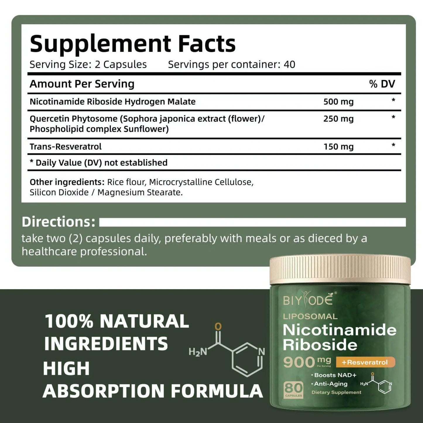 Nicotinamide Riboside NAD+ Kapseln