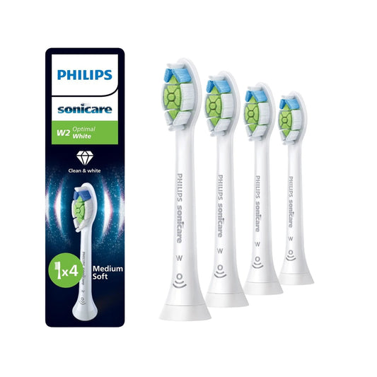 Philips Sonicare Optimal White Aufsteckbürsten in Weiß 4er Set.