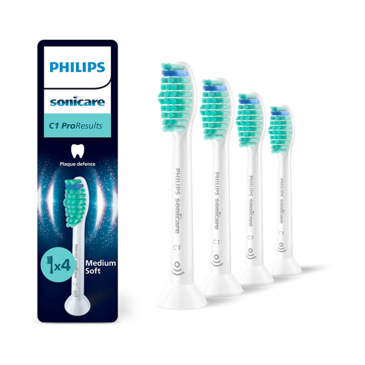 Philips Sonicare ProResults Aufsteckbürsten in Weiß 4er Set.