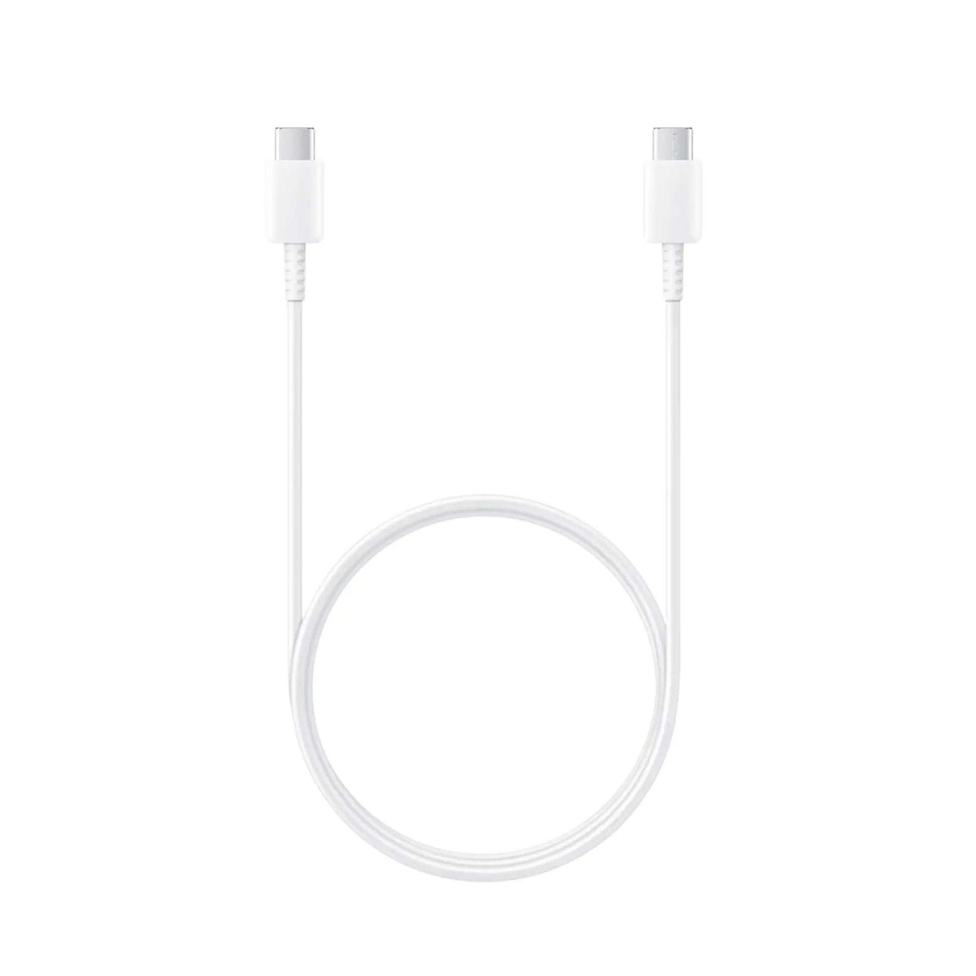 Das Bild zeigt das Samsung Ladekabel USB-C in Weiß mit einer Kabellänge von 1,8 Metern.