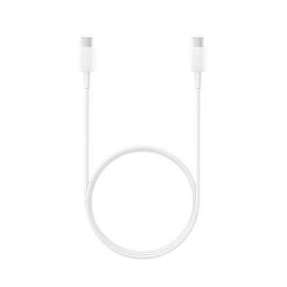 Das Bild zeigt das Samsung Ladekabel USB-C in Weiß mit einer Kabellänge von 1,8 Metern.