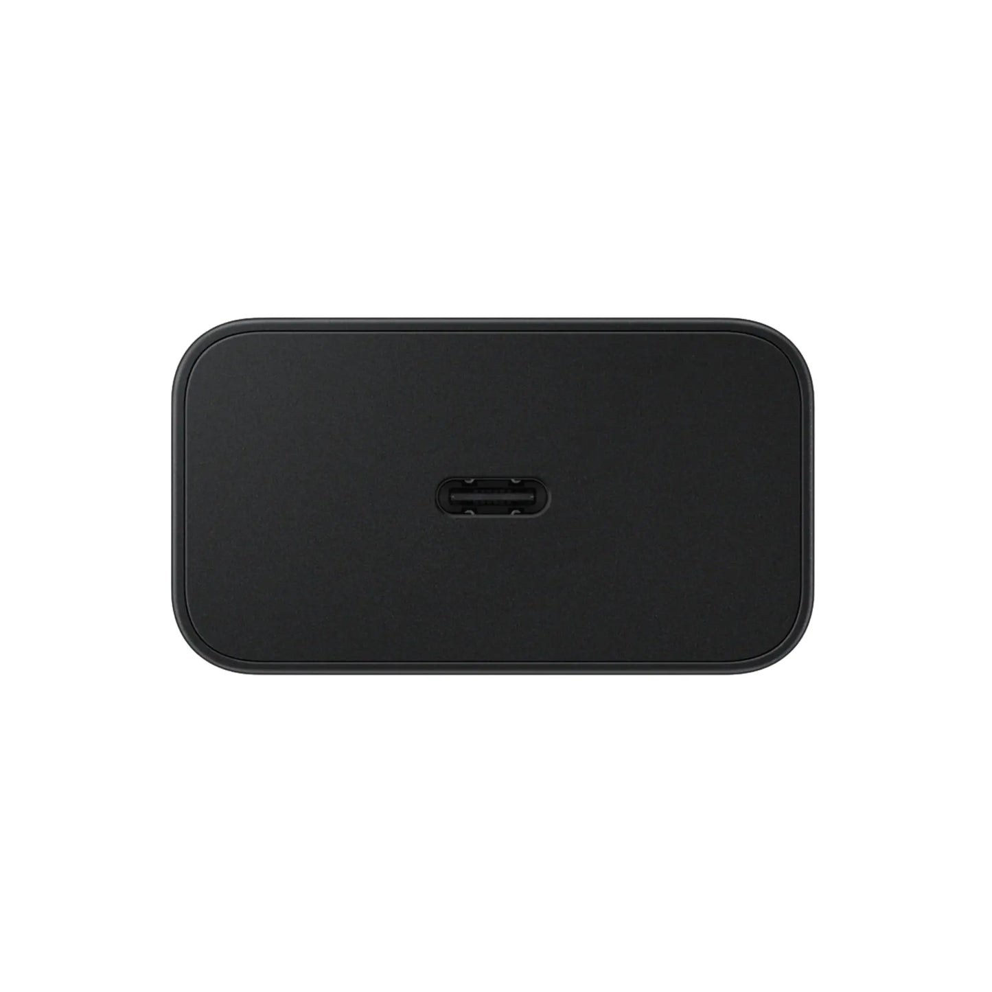 Das Bild zeigt das Samsung EP-T2510N Ladegerät 25W UK-Plug in Schwarz aus der Detailansicht.