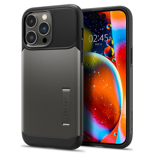 Spigen Slim Armor, gunmetal - iPhone 14 Pro Max