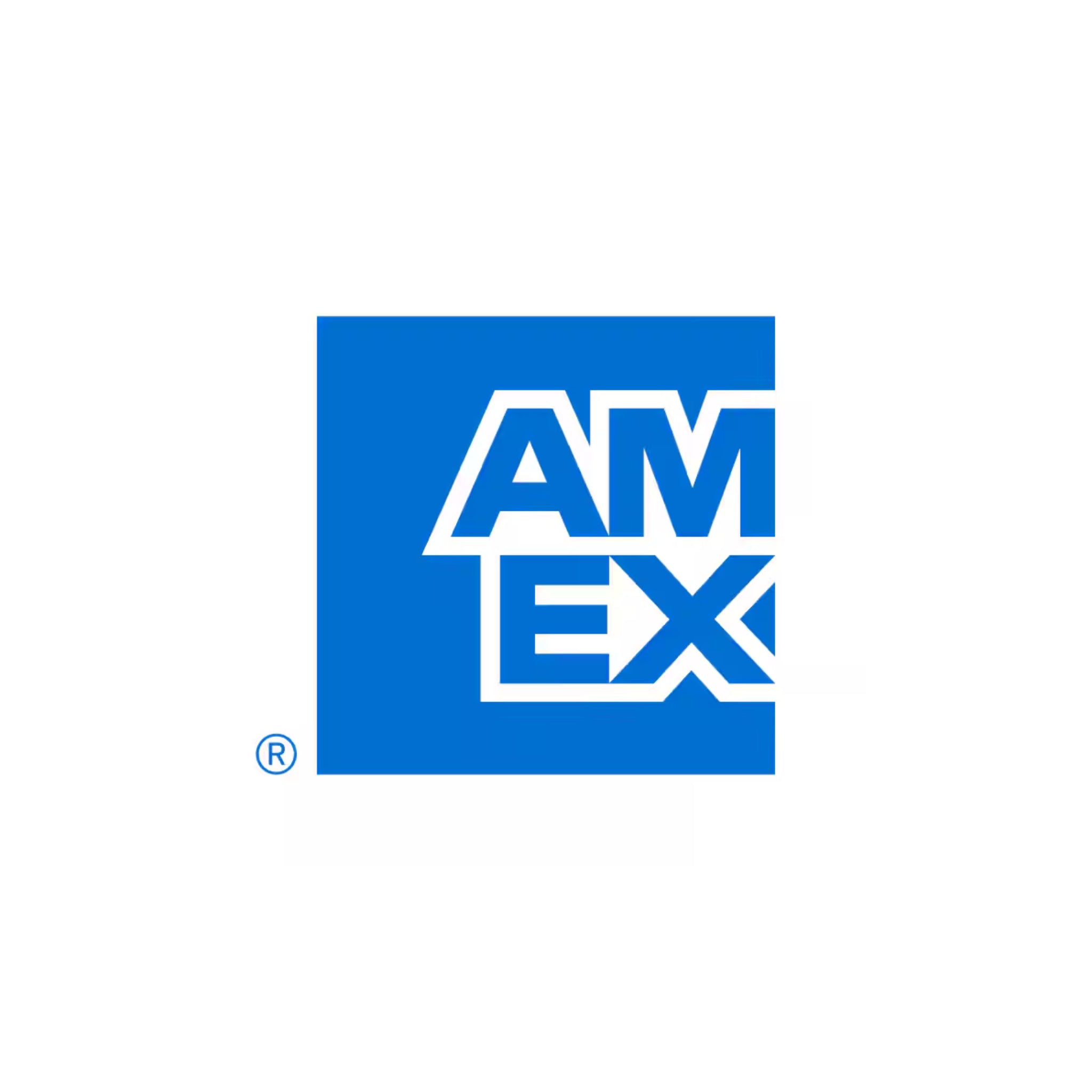 American Express Logo für schnelle und sichere Online-Zahlungen.