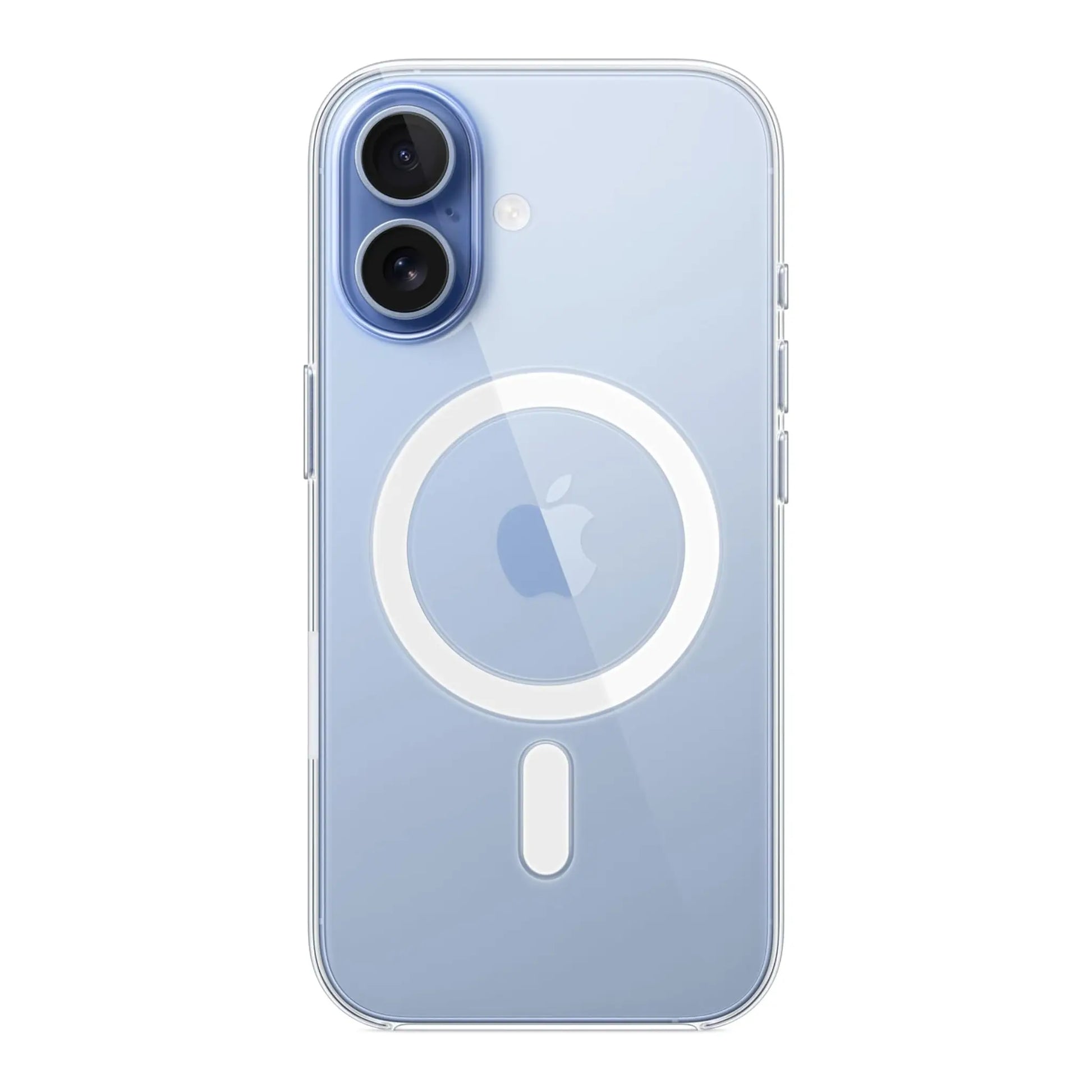 Das Bild zeigt die Apple iPhone Handyhülle MGF24ZM/A aus Polykarbonat. Sie ist kompatibel mit dem iPhone 17. In der Farbe Transparent aus der Detailansicht.