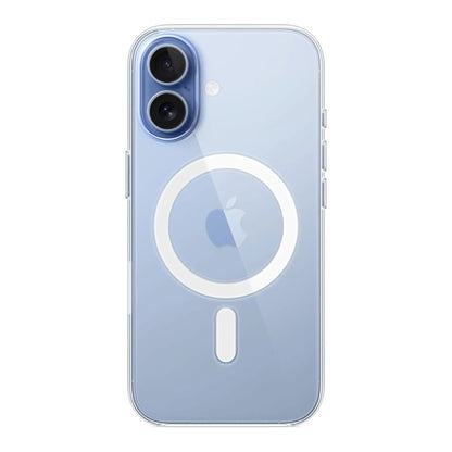Das Bild zeigt die Apple iPhone Handyhülle MGF24ZM/A aus Polykarbonat. Sie ist kompatibel mit dem iPhone 17. In der Farbe Transparent aus der Detailansicht.