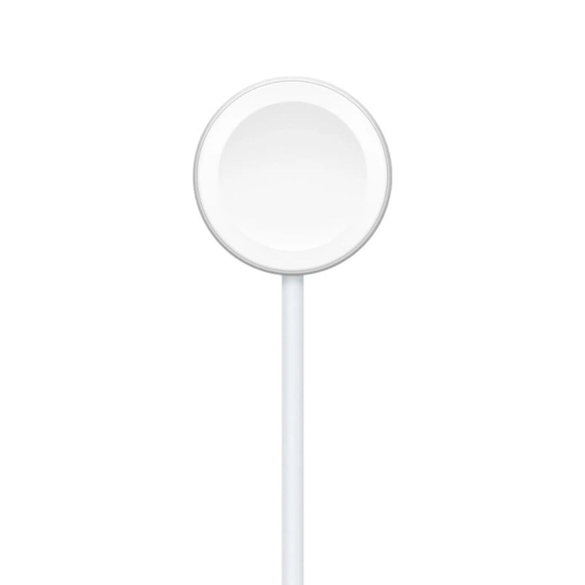 Das Bild zeigt das Apple Watch MagSafe Ladegerät USB-C in Weiß aus der Detailansicht.
