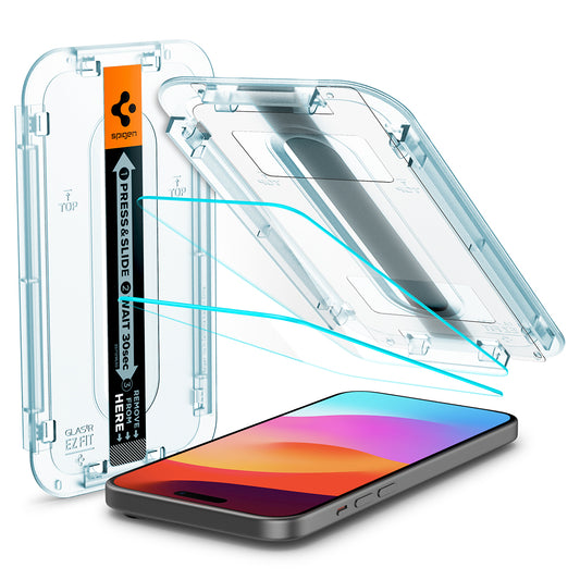 Spigen Glass tR EZ Fit 2 Pack, transparency - iPhone 15 16