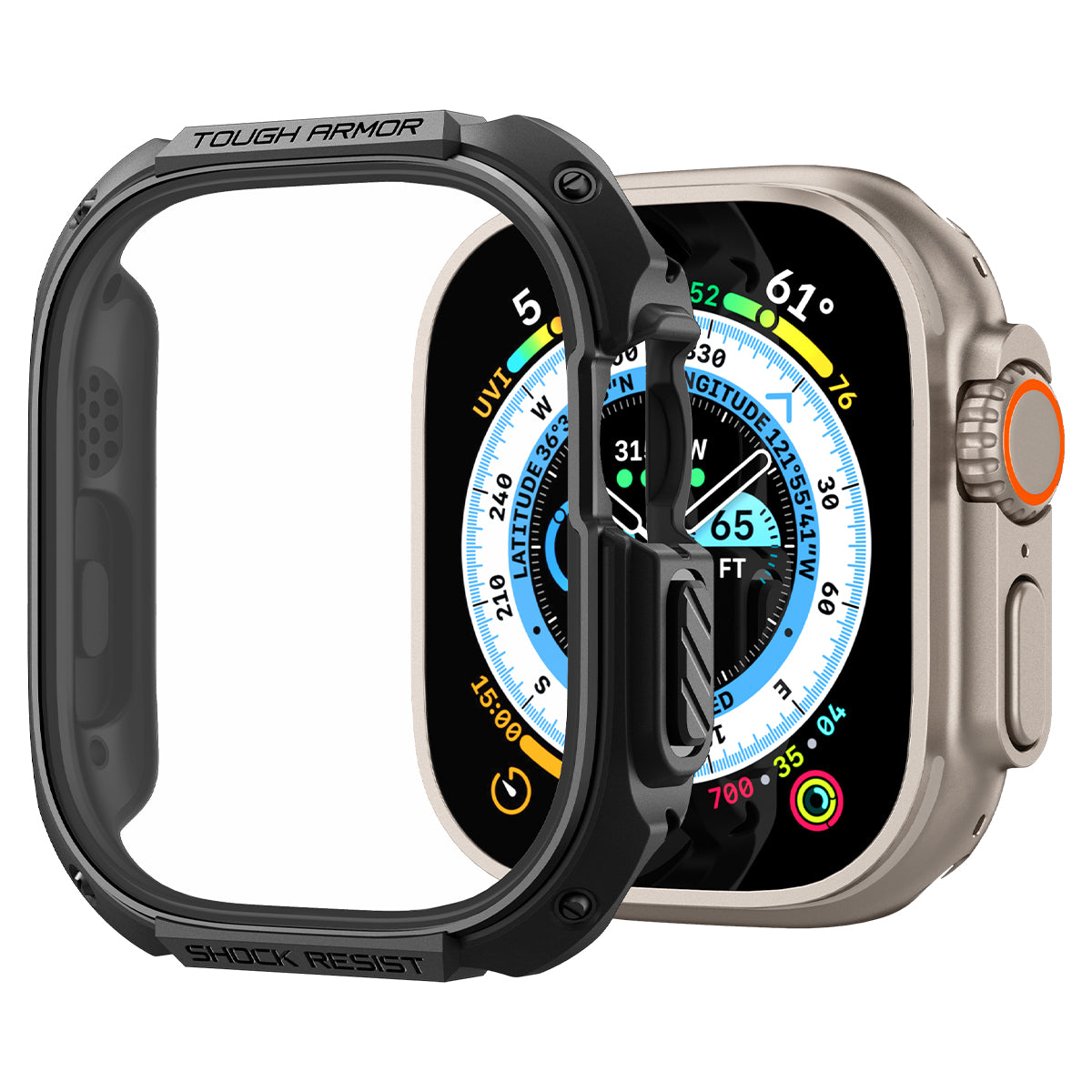 Spigen Tough Armor, black - Apple Watch Ultra 2/Ultra 49mm