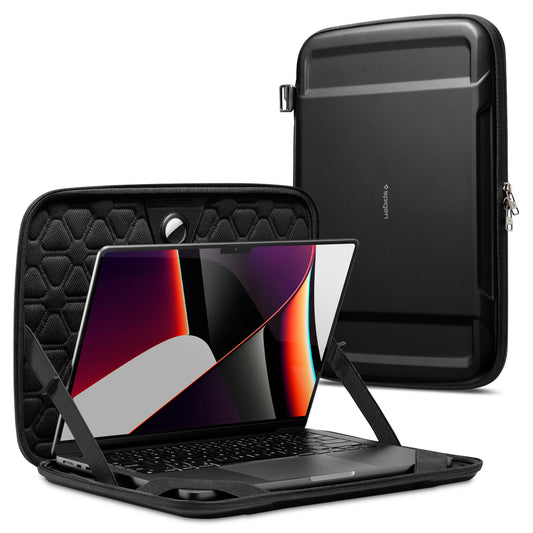 Spigen Rugged Armor Pro, black - MacBook Pro 16" M3 2023/M2 2023/M1 2021
