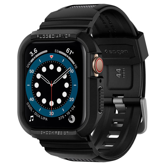 Spigen Rugged Armor Pro, black - Apple Watch 45mm/44mm