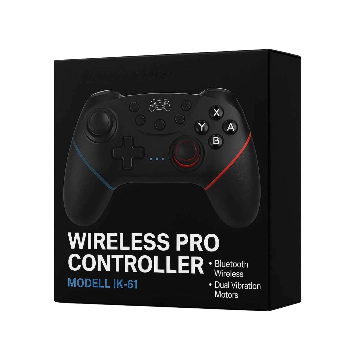 Das Bild zeigt den Firelia Gaming Controller Für Nintendo Switch Wireless Gamepad in Schwarz.