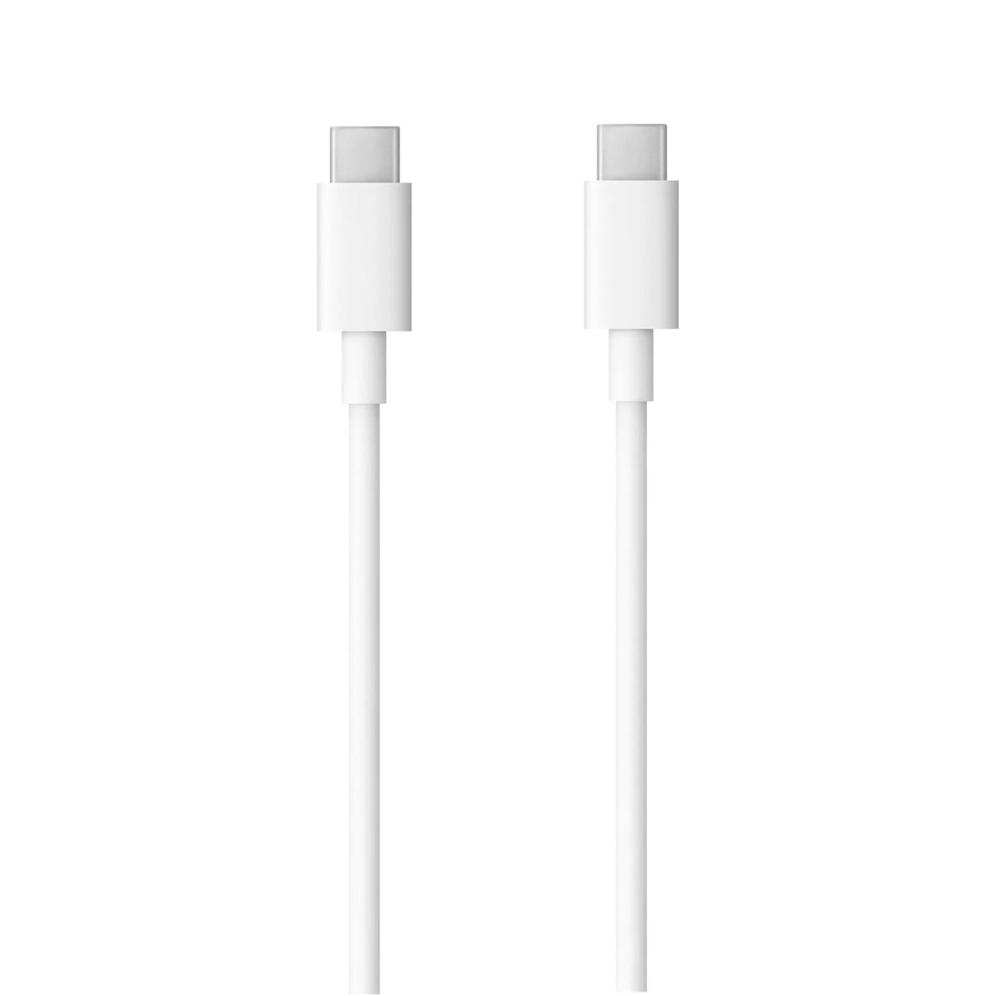Das Bild zeigt das Google Ladekabel USB-C in Weiß aus der Frontansicht.