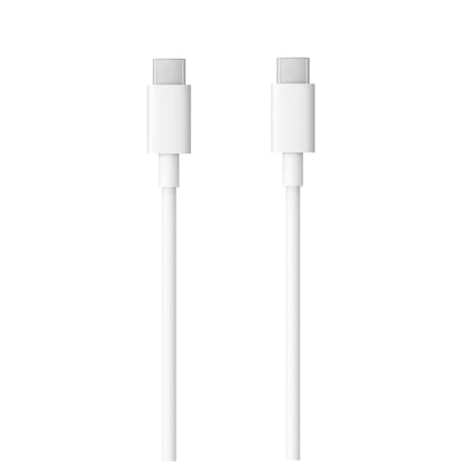 Das Bild zeigt das Google Ladekabel USB-C in Weiß aus der Frontansicht.
