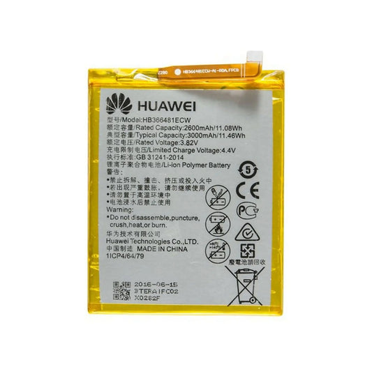 Huawei Smartphone Akku HB366481ECW, Lithium-Polymer, 3,8 Volt, 2900 mAh, Ersatzakku für kompatible Huawei-Modelle.