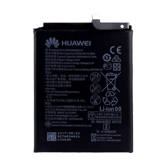 Auf diesem Produktbild wird der Huawei Akku HB436486ECW Li-Pol 3.8 Volt 3900 mAh abgebildet.