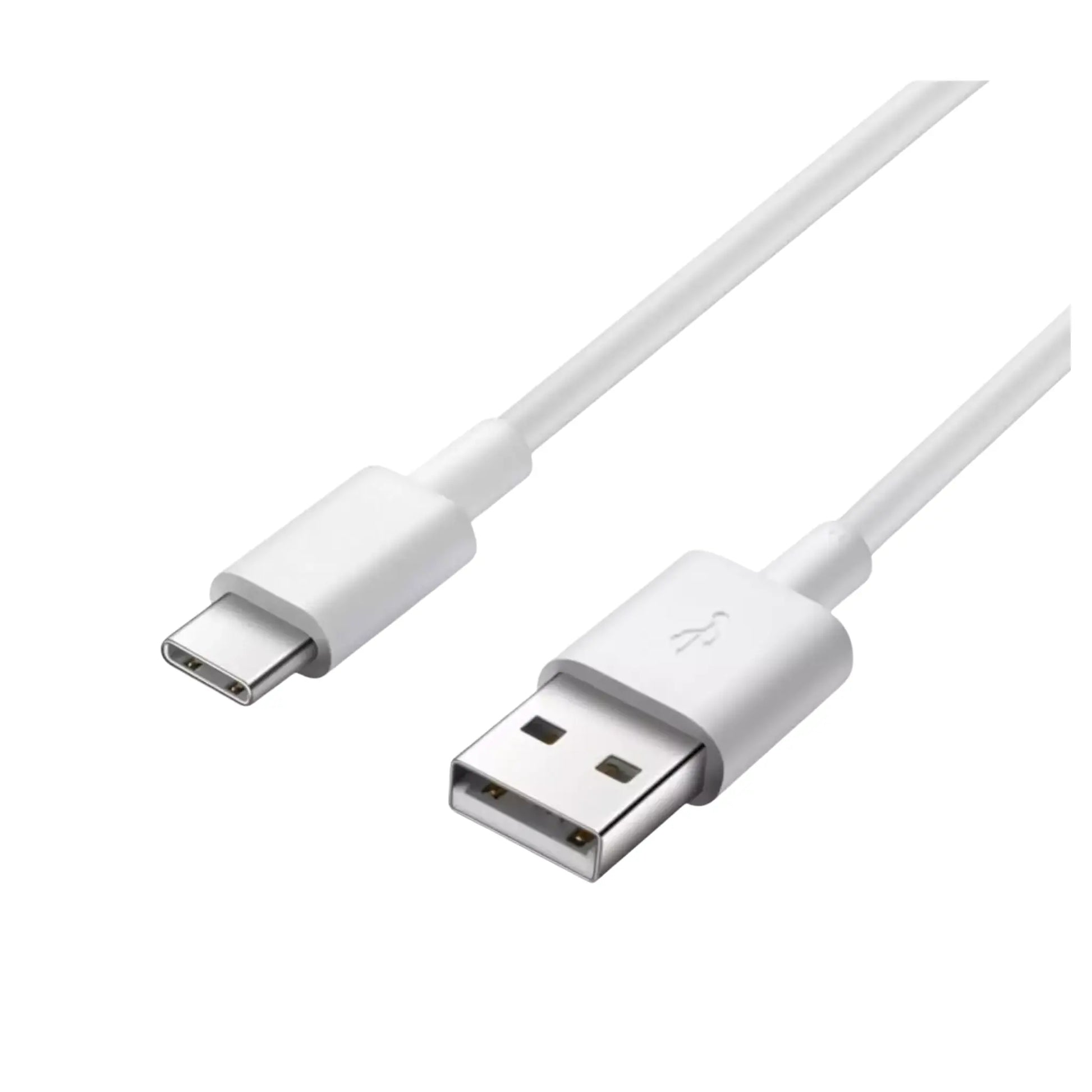 Huawei USB-C-Ladekabel in Weiß, geeignet zum schnellen Laden und Datensynchronisieren kompatibler Geräte. Das Bild zeigt das Ladekabel aus der Detailansicht.