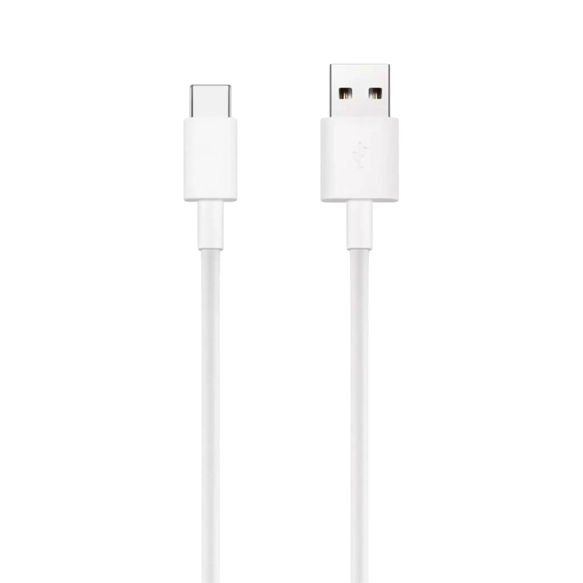 Huawei USB-C-Ladekabel in Weiß, geeignet zum schnellen Laden und Datensynchronisieren kompatibler Geräte. Das Bild zeigt das Ladekabel aus der Nahansicht.