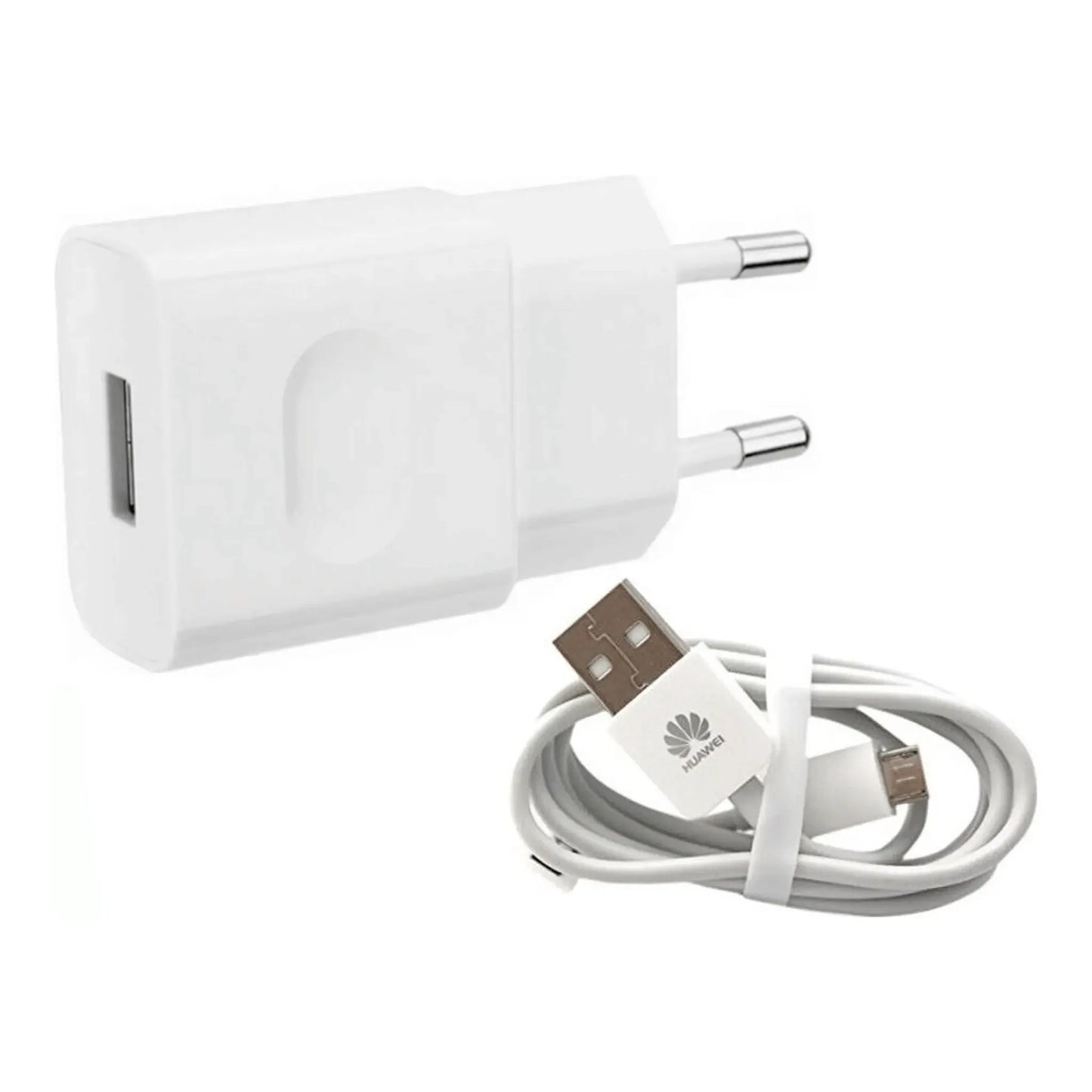 Huawei HW-050200E01 Ladegerät mit Micro-USB Ladekabel Weiß.