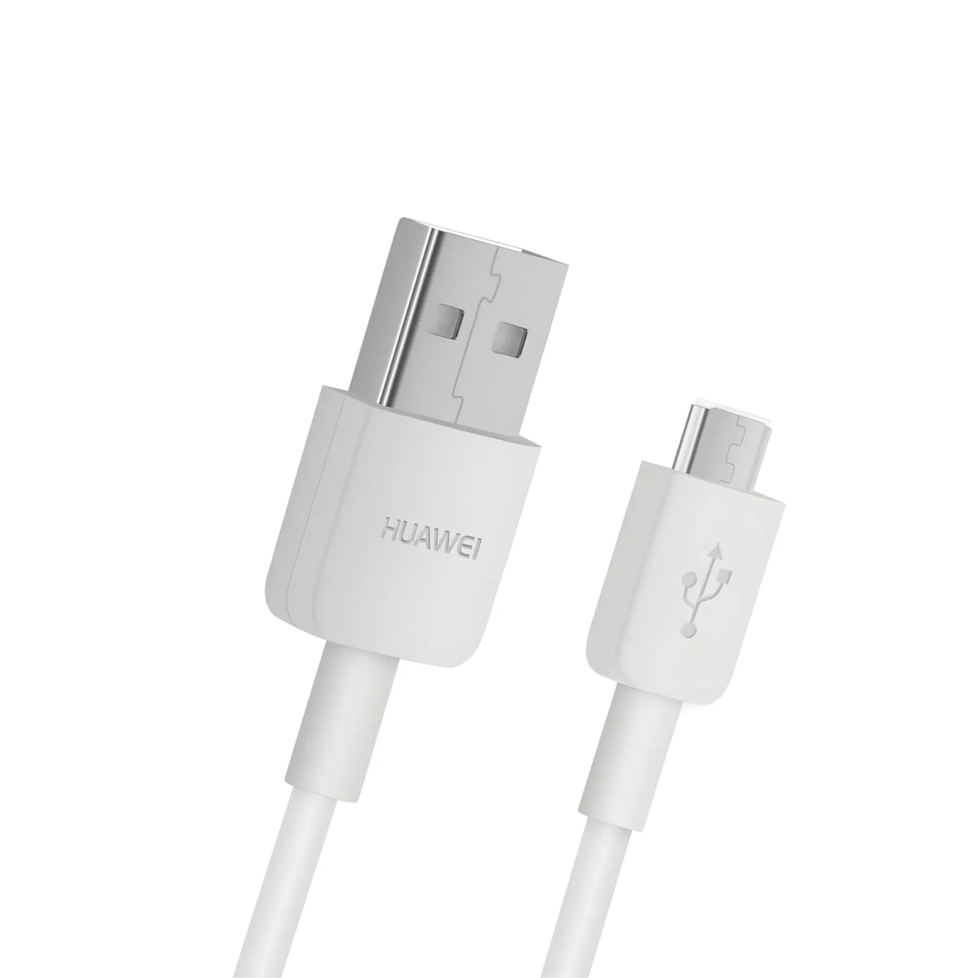Das Bild zeigt das Huawei Ladekabel in Weiß aus der Detailansicht.