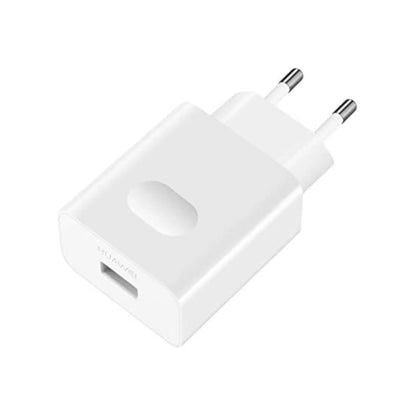Das Bild zeigt das Huawei HW-100400E00 Ladegerät 40W in weiß aus der Seitenansicht.