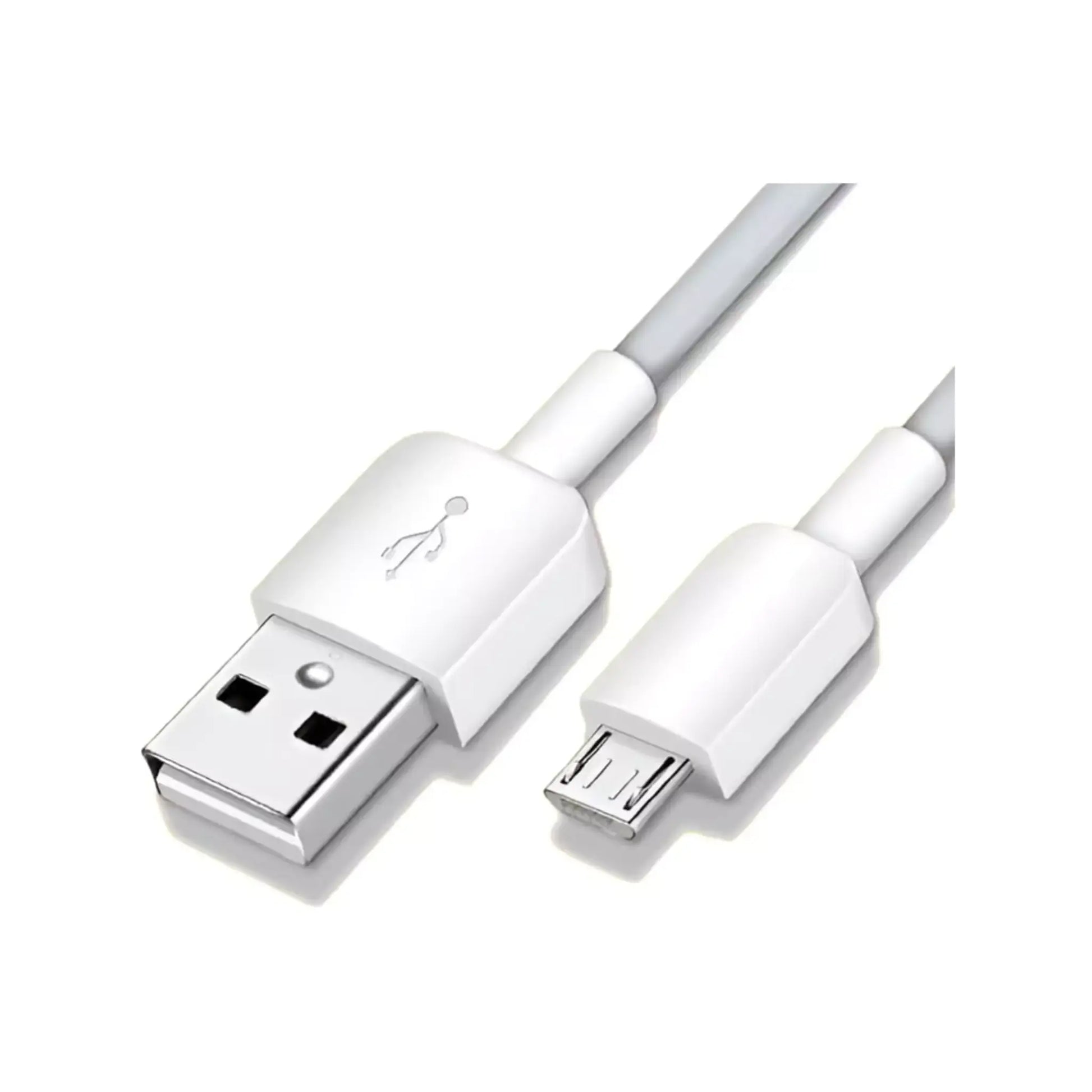 Huawei Micro-USB-Ladekabel in Weiß, 1 Meter Länge, geeignet zum Laden und Synchronisieren kompatibler Geräte. Das Bild zeigt das Kabel aus der Detailansicht.