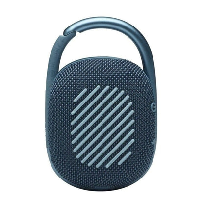 Das Bild zeigt den JBL Clip 4 Bluetooth Lautsprecher in Blau.