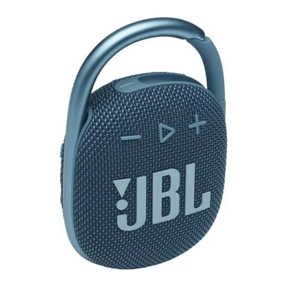 JBL Clip 4 Bluetooth Lautsprecher in Blau für tragbaren Sound und kompakte Größe.