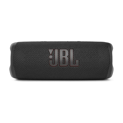 JBL Flip 6 Bluetooth Lautsprecher in Schwarz für kräftigen Sound und tragbares Design.