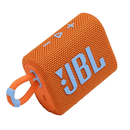 JBL Go 3 Bluetooth Lautsprecher in Orange für tragbaren Sound und kompaktes Design.
