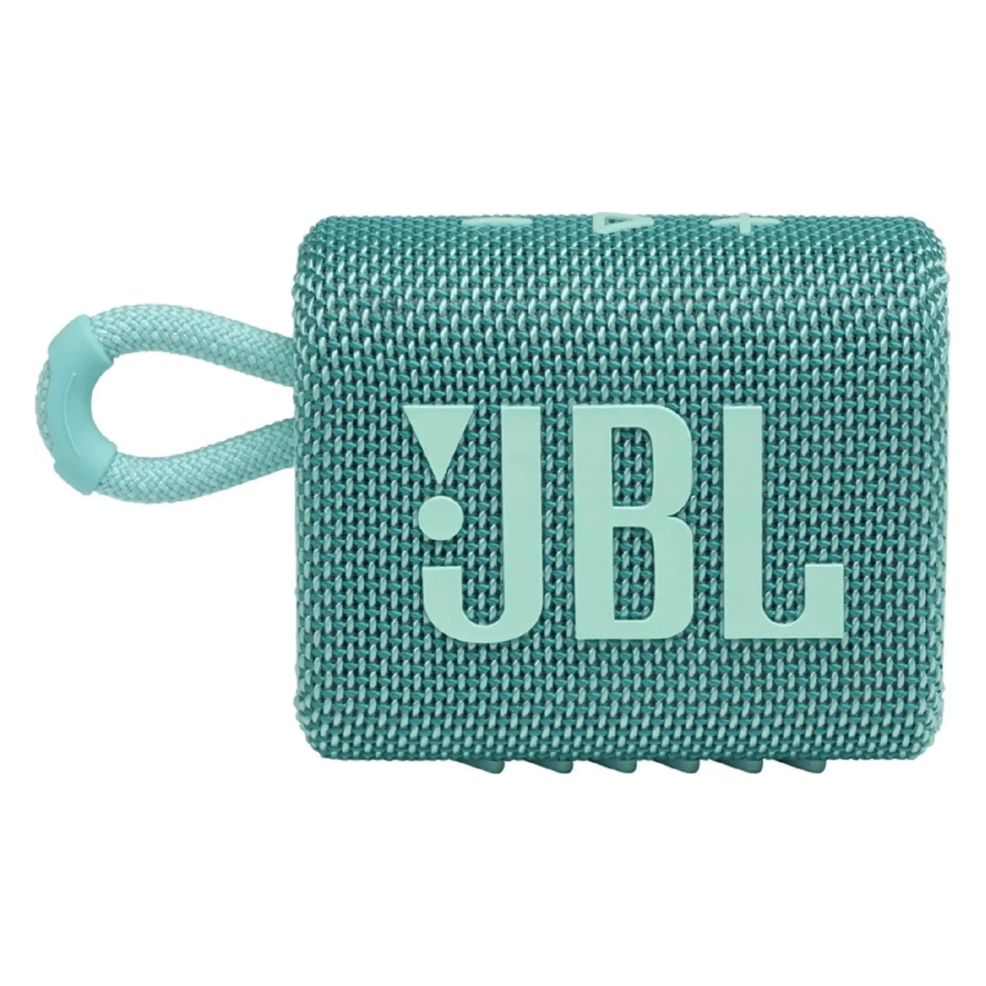 JBL Go 3 Bluetooth Lautsprecher in Türkis für tragbaren Sound und kompaktes Design.