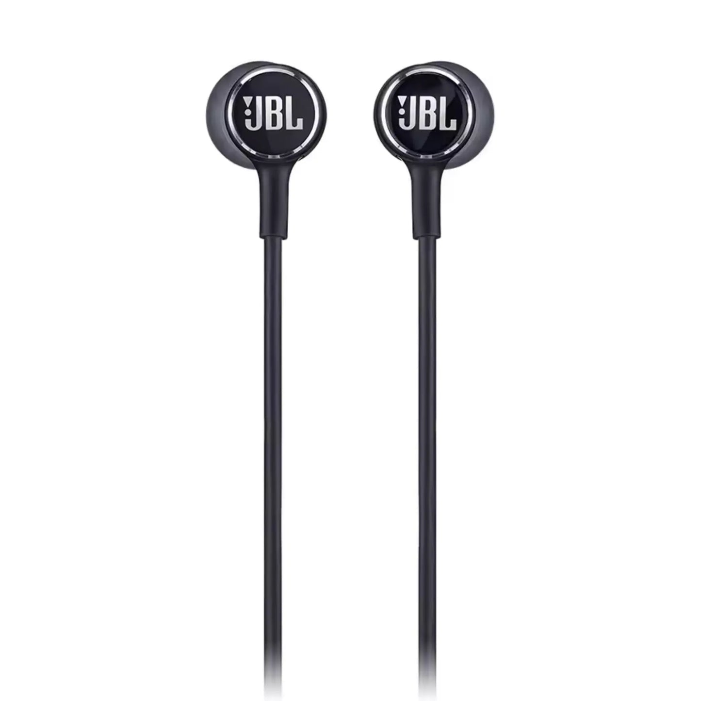 Das Bild zeigt die JBL Live 100 In-Ear-Kopfhörer in Schwarz aus der Seitenansicht.