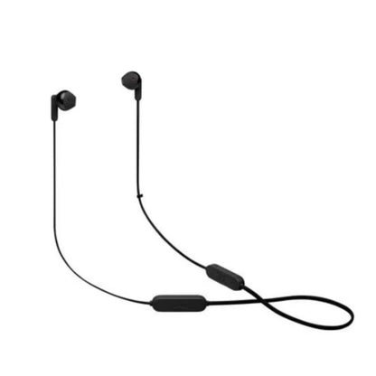 Das Bild zeigt die JBL Tune 215 BT In-Ear-Kopfhörer in Schwarz aus der Schrägansicht.