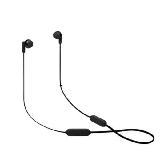 Das Bild zeigt die JBL Tune 215 BT In-Ear-Kopfhörer in Schwarz aus der Schrägansicht.