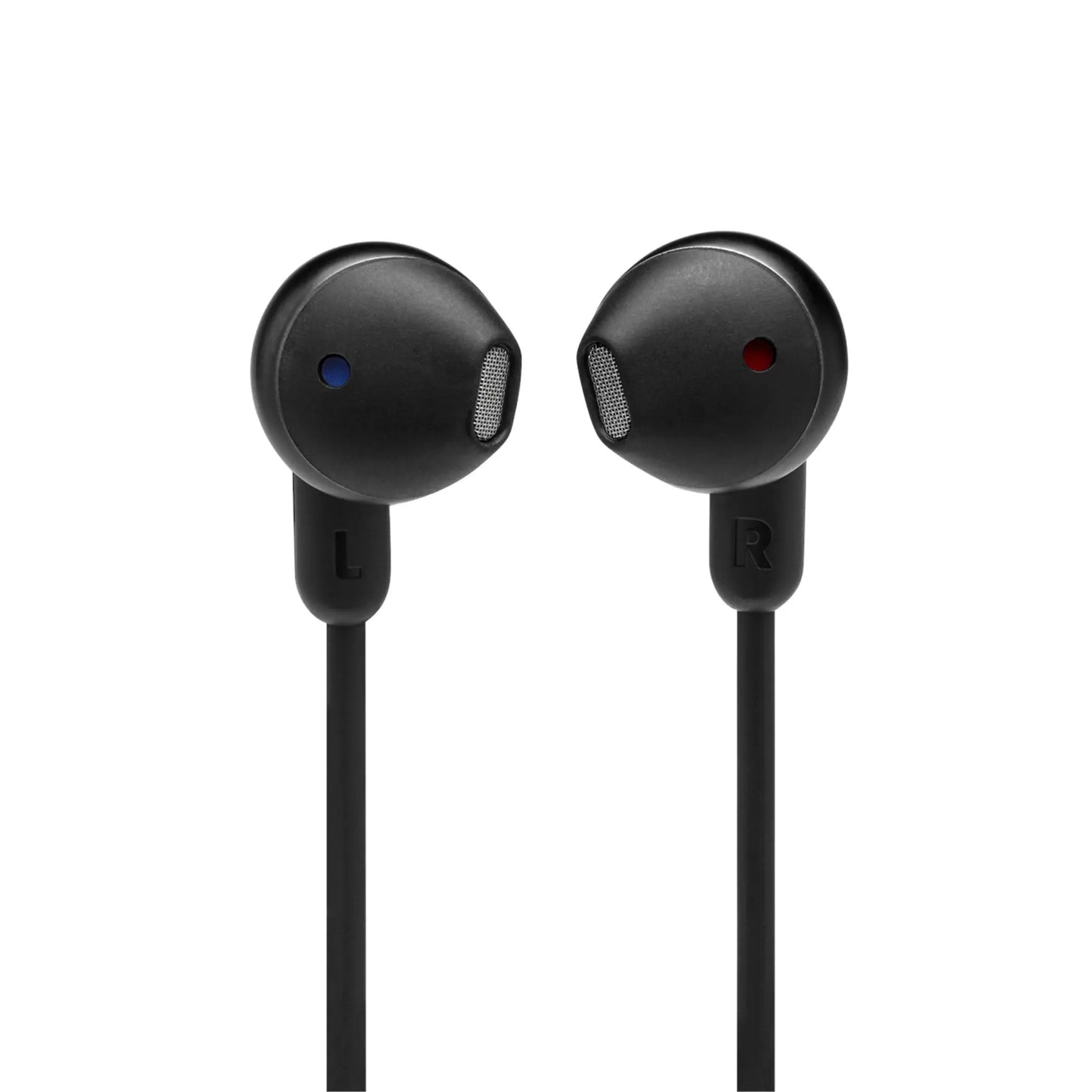 Das Bild zeigt die JBL Tune 215 BT In-Ear-Kopfhörer in Schwarz aus der Detailansicht.