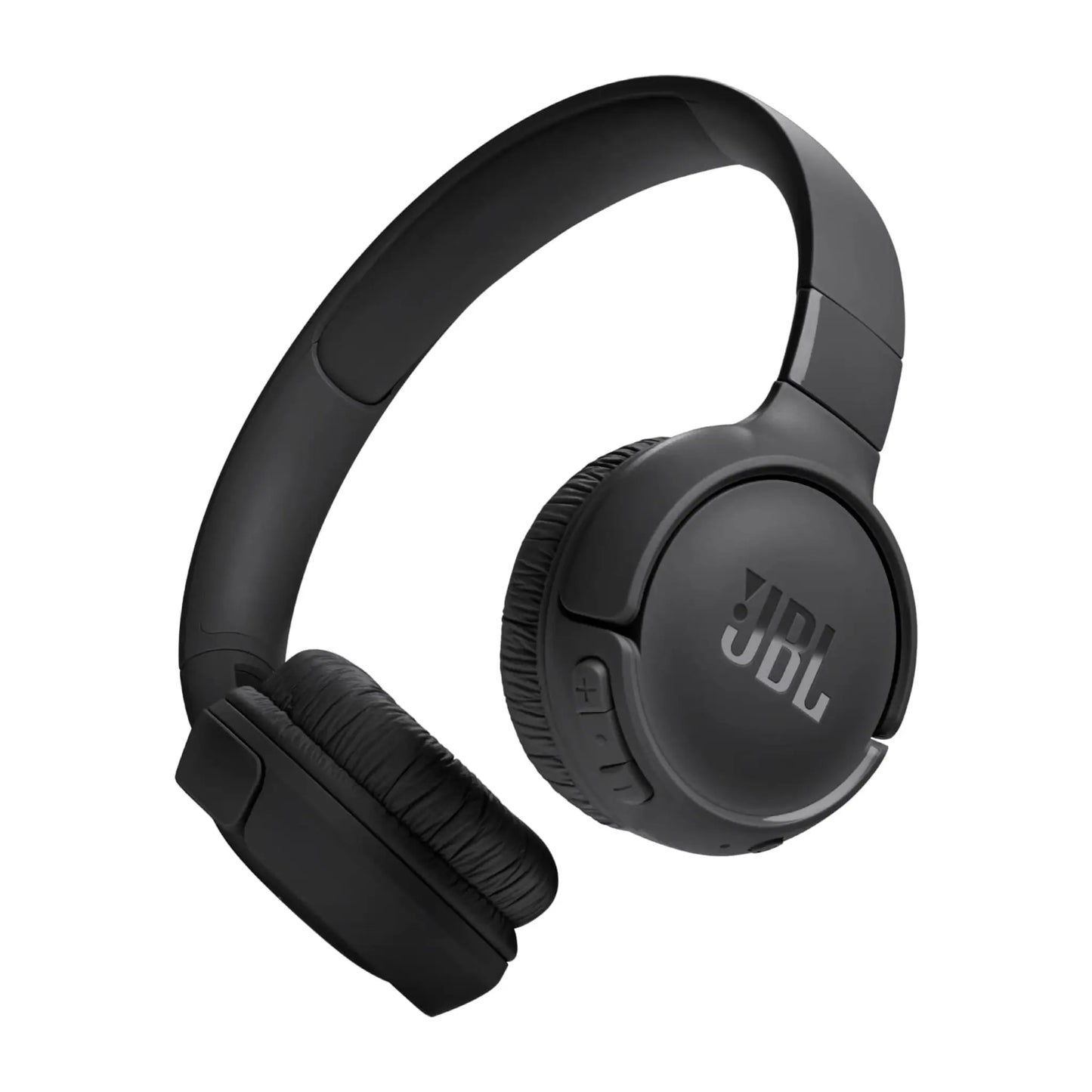 Das Bild zeigt die JBL Tune 520 BT Bluetooth Kopfhörer in Schwarz aus der Schrägansicht.