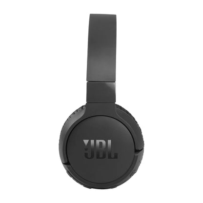 Das Bild zeigt die JBL Tune 660 BTNC Bluetooth Kopfhörer in Schwarz aus der Seitenansicht.