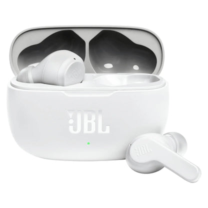 JBL Wave 200 TWS In-Ear Kopfhörer in Weiß für kabellosen Komfort und klaren Sound.