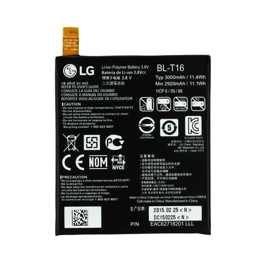 Auf diesem Produktbild wird der LG Akku BL-T16 Li-Ion 3.8 Volt 3000 mAh abgebildet.