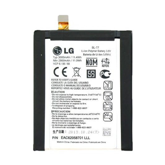 Auf diesem Produktbild wird der LG Akku BL-T7 Li-Ion-Polymer 3.8 Volt 3000 mAh abgebildet.